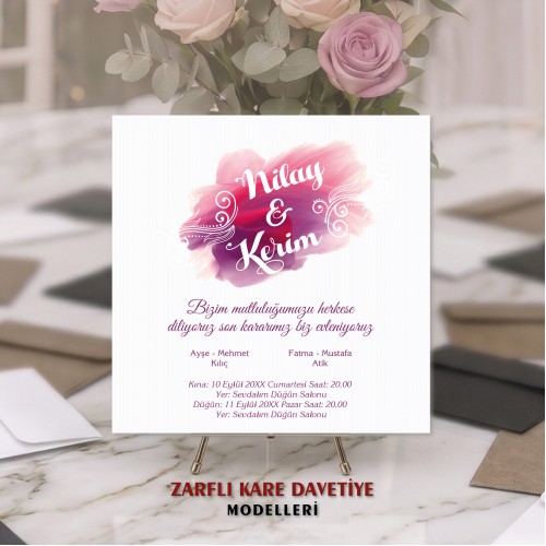 Beren Kare Davetiye 0701 - Yaren Davetiye